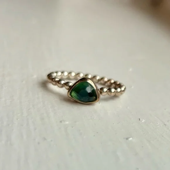 Salty Boat Studios Sea glass sterling silver ring - Picture 4 of 6